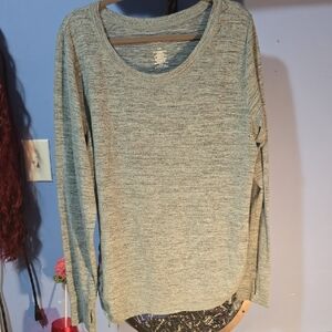 St. John's Bay Heathered Long Sleeve Top